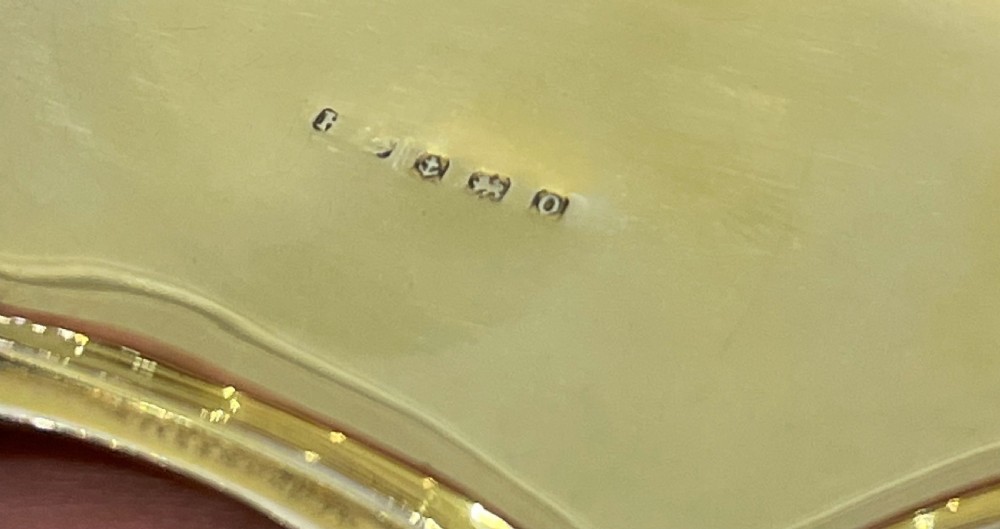 Rare Set of Six George V Silver Gilt Pip Trays View VIII
