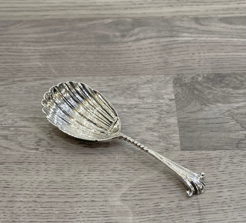 Victorian Silver Caddy Spoon, Onslow Pattern View II