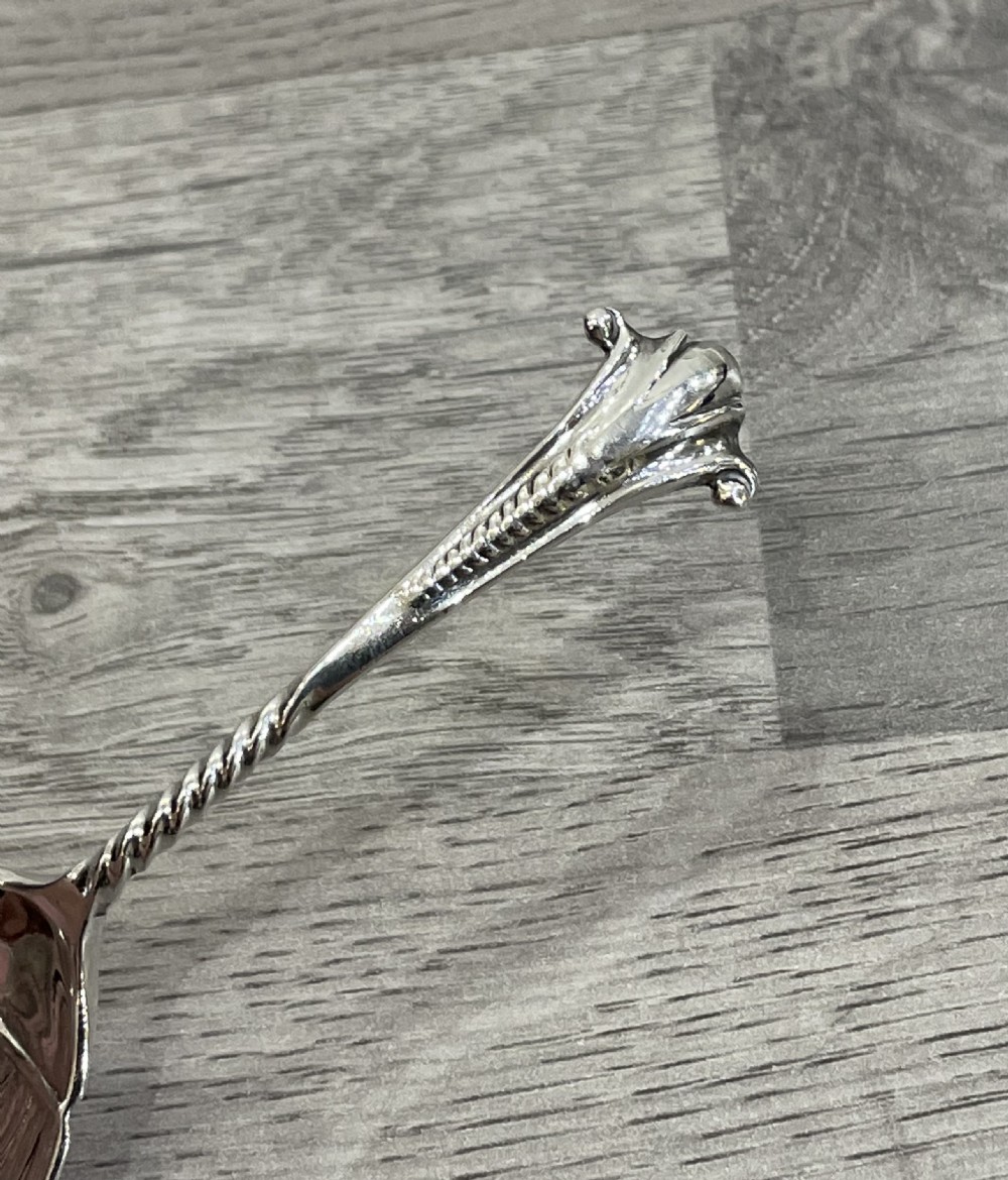 Victorian Silver Caddy Spoon, Onslow Pattern View V