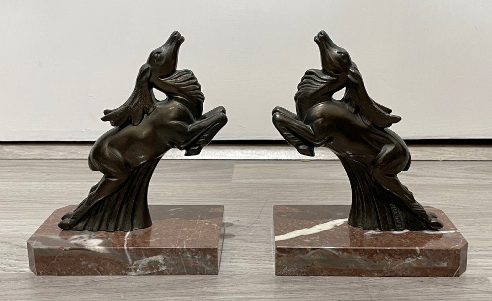 Art Deco Spelter Stag Bookends by Franjou
