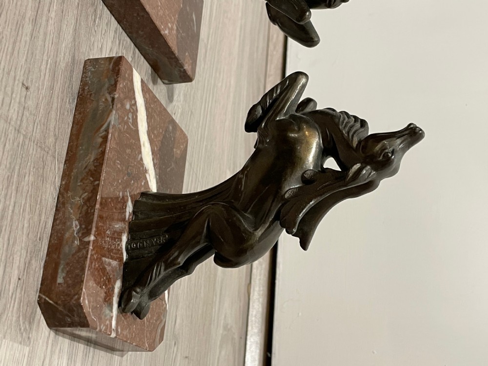 Art Deco Spelter Stag Bookends by Franjou View IV