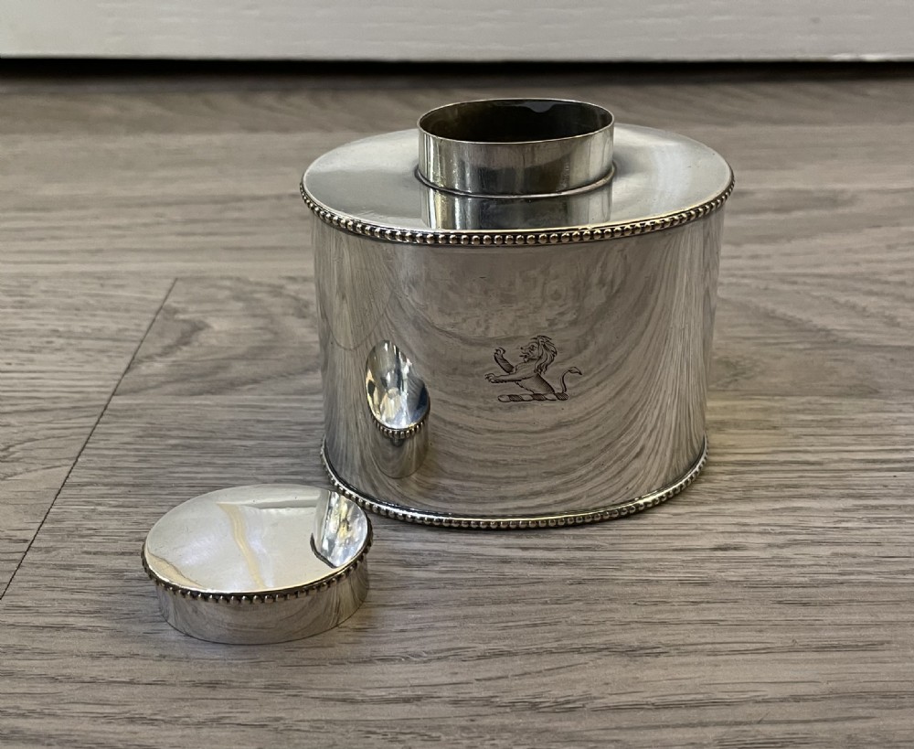 Regency Old Sheffield Plated Tea Caddy View V