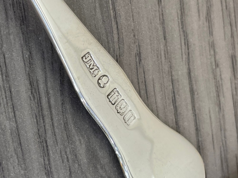 Rare Set of George IV Scottish Silver Spoons & Tongs, James McKay and Andrew Wilkie View II