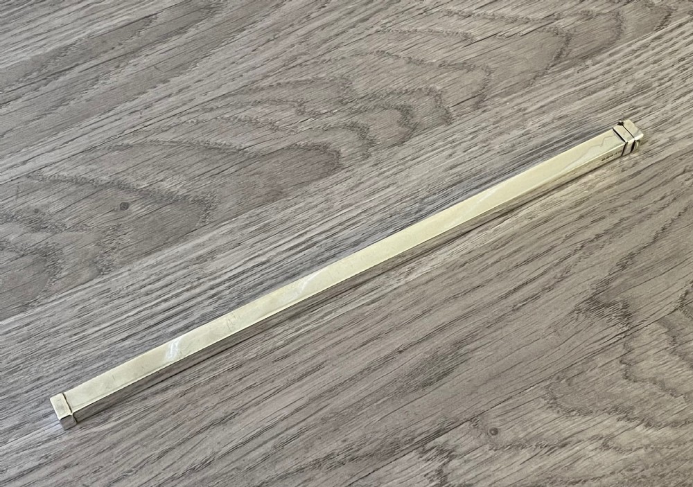 Rare Late Victorian Solid Silver 10 inch Ruler Pencil Case by Cohen and Charles, Chester 1900 View IV