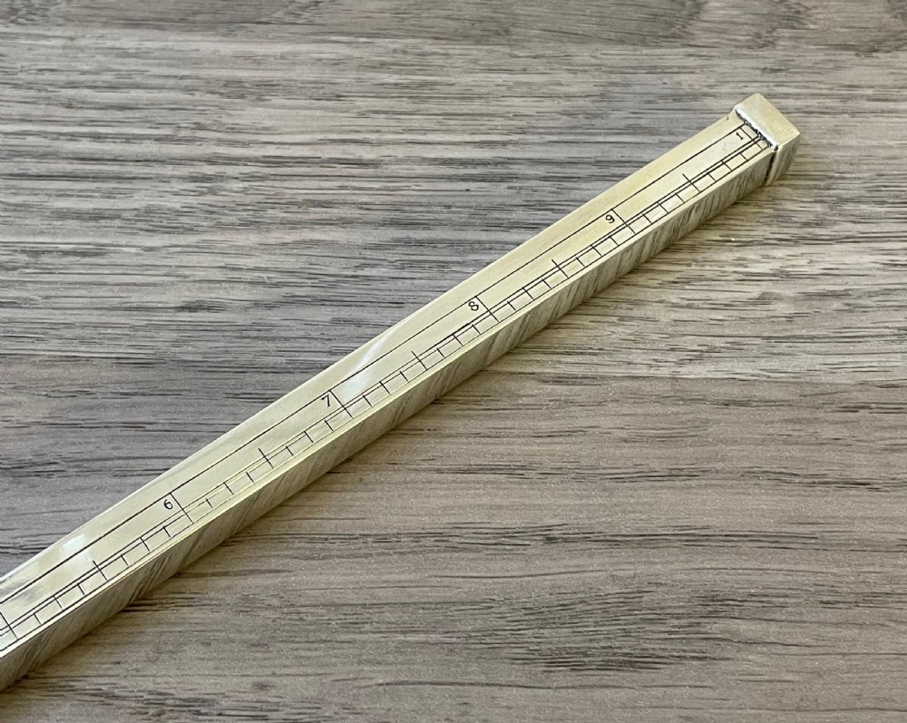 Rare Late Victorian Solid Silver 10 inch Ruler Pencil Case by Cohen and Charles, Chester 1900 View IX