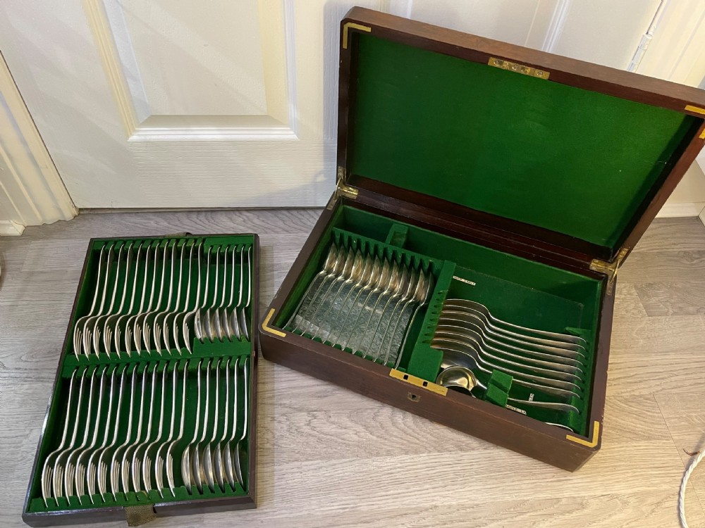 George V Solid Silver Canteen for Twelve People