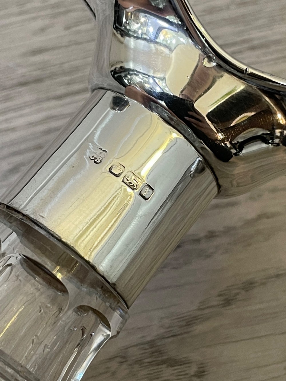 George V Silver Topped Cut Glass Decanter , 1917 View X