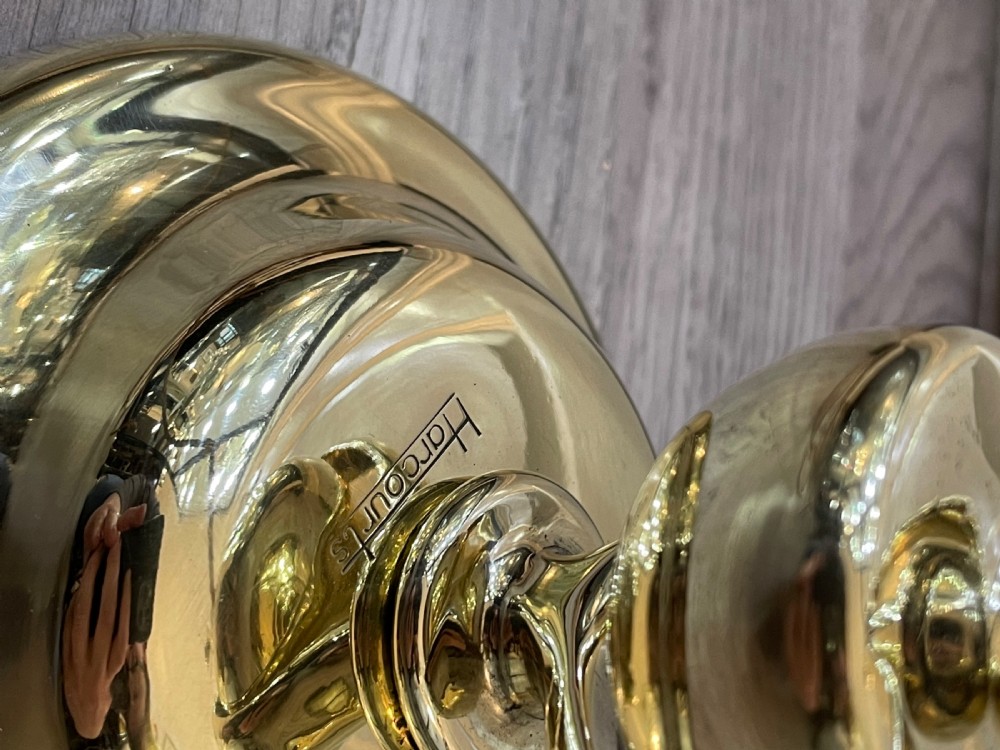 Good Pair of Solid Brass Gimbal Lamps View III