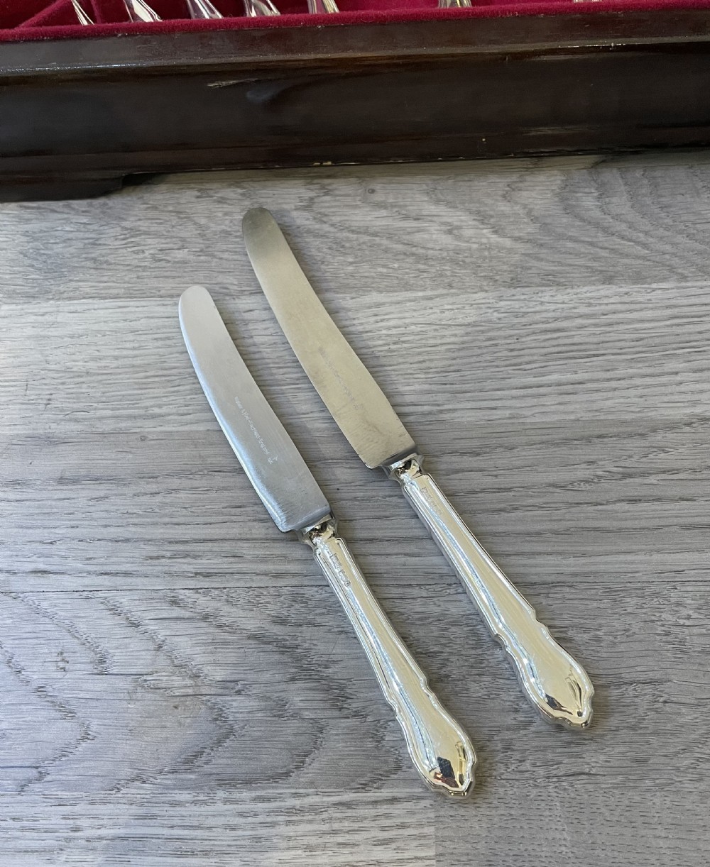 Solid Silver Canteen for Eight Persons, by Walker & Hall View IX