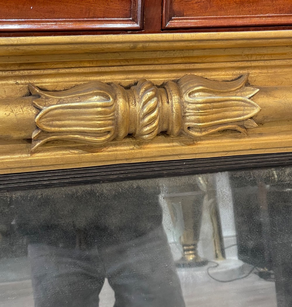 Regency Gilt Wood Over Mantle Mirror View VI
