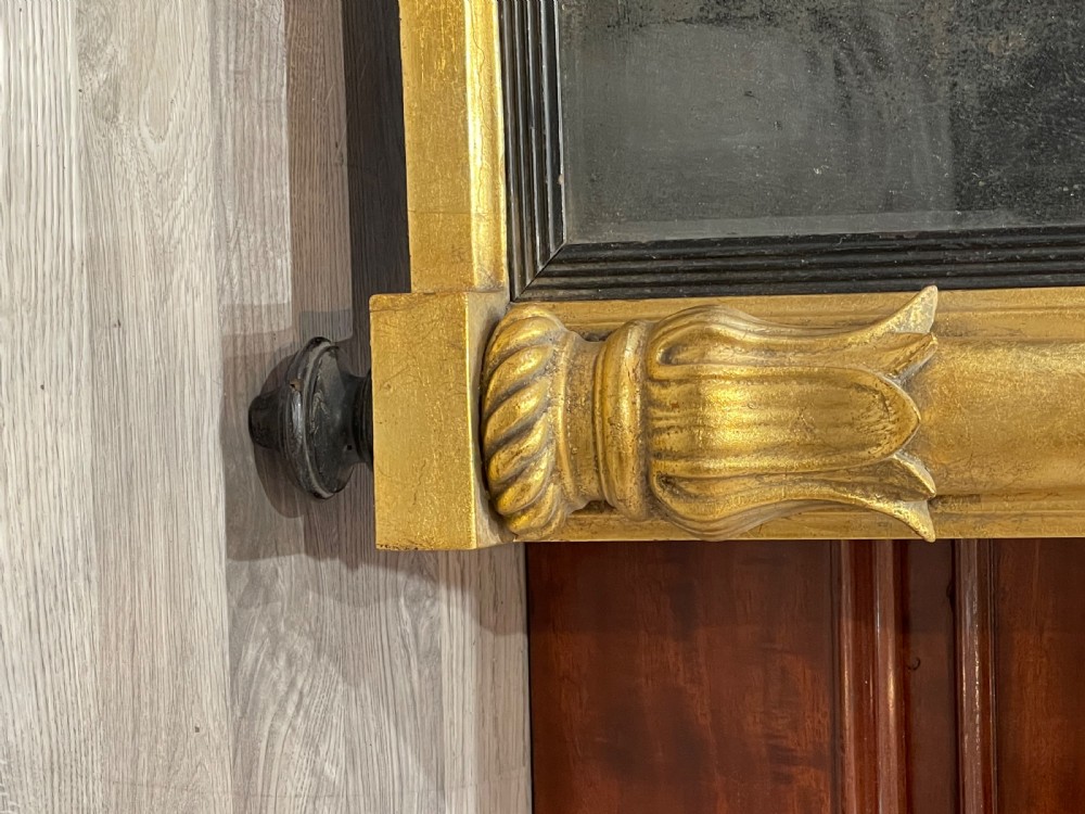 Regency Gilt Wood Over Mantle Mirror View VIII