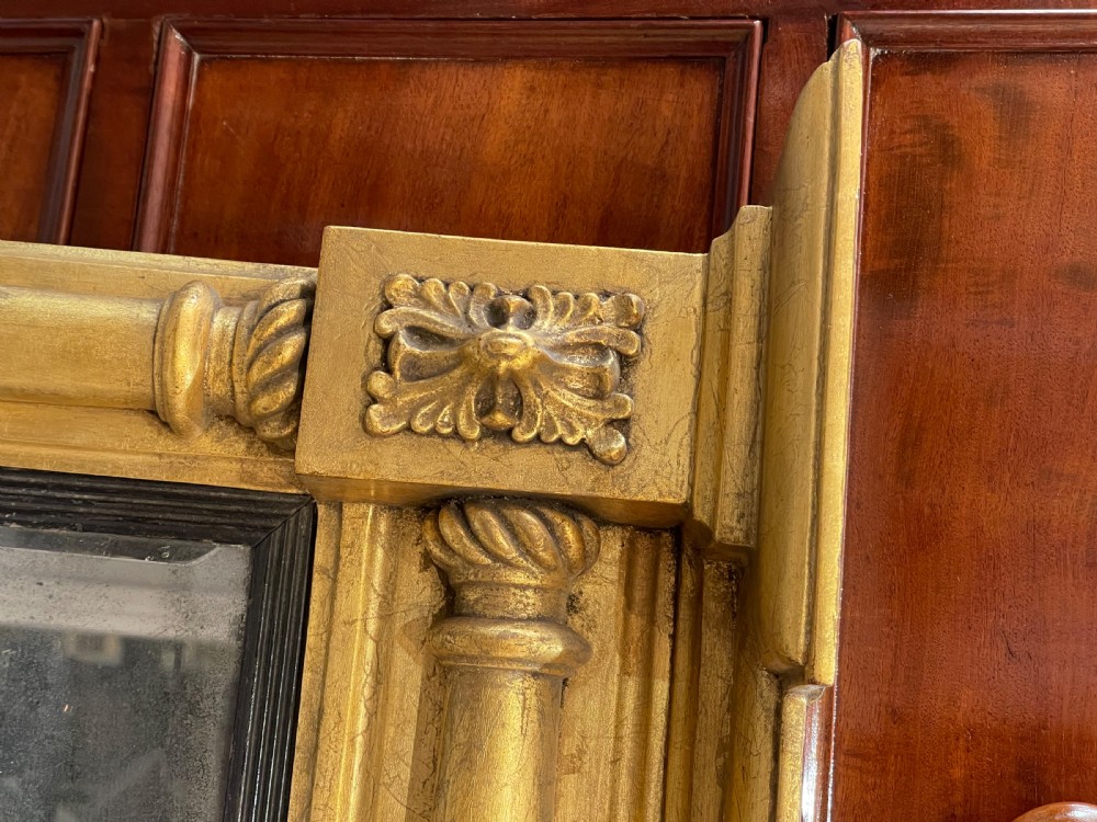Regency Gilt Wood Over Mantle Mirror View IX