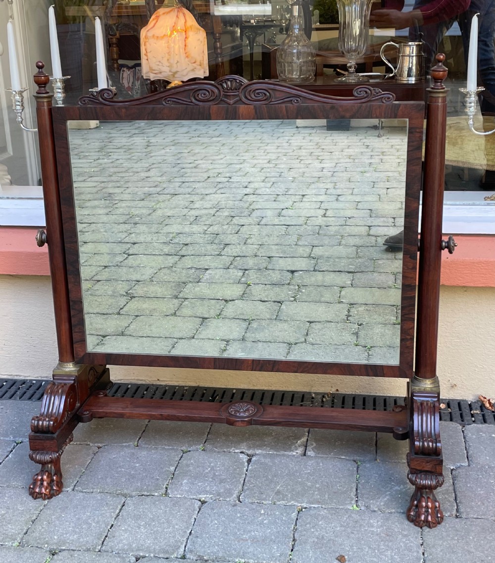 Exquisite Regency Rosewood Dressing Table Mirror, Gillows