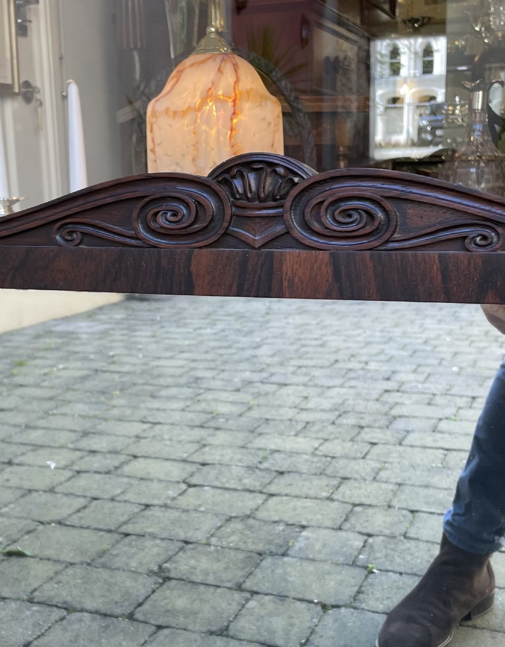 Exquisite Regency Rosewood Dressing Table Mirror, Gillows View VIII