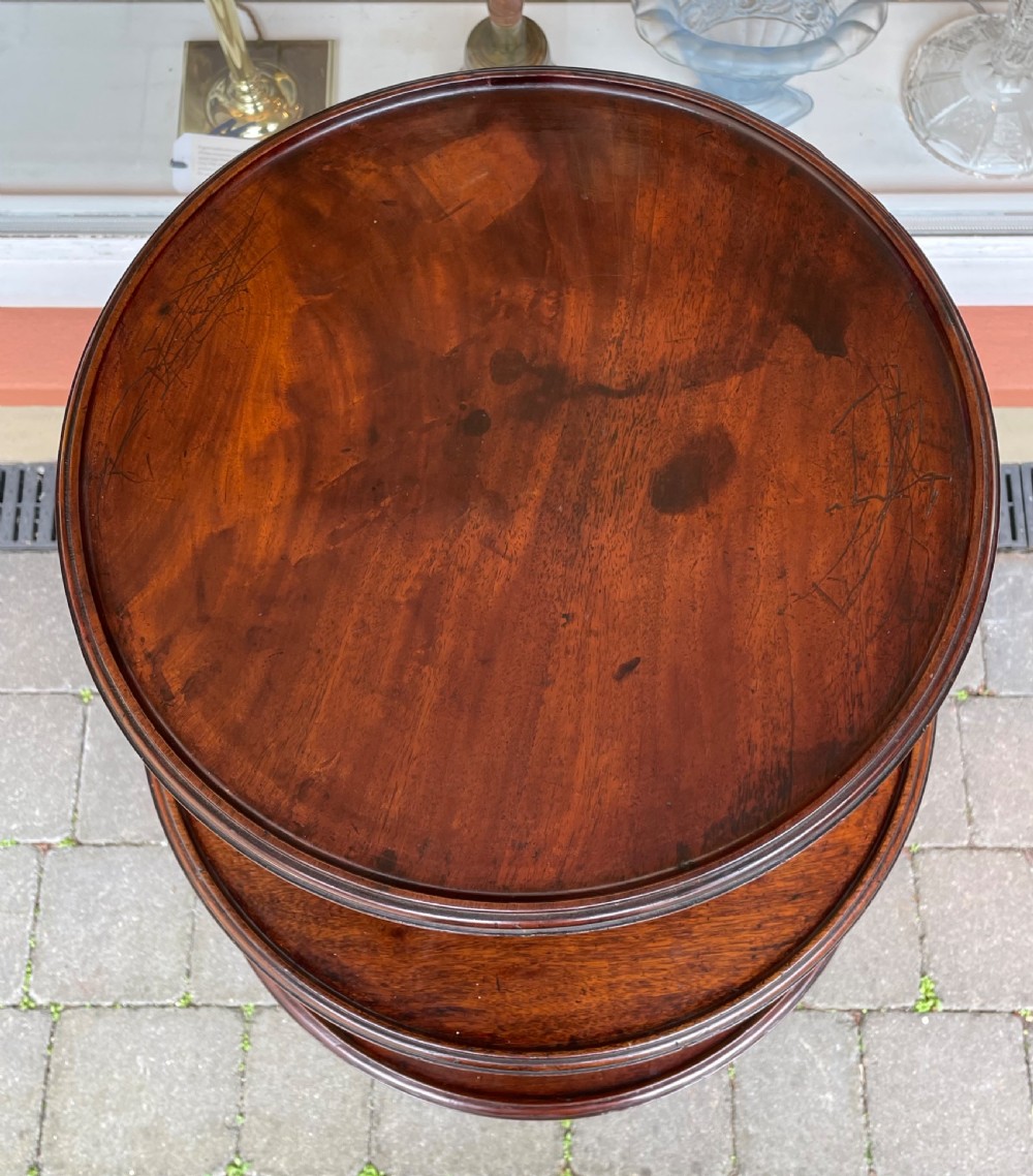 Georgian Mahogany Dumb Waiter Serving Table View VI