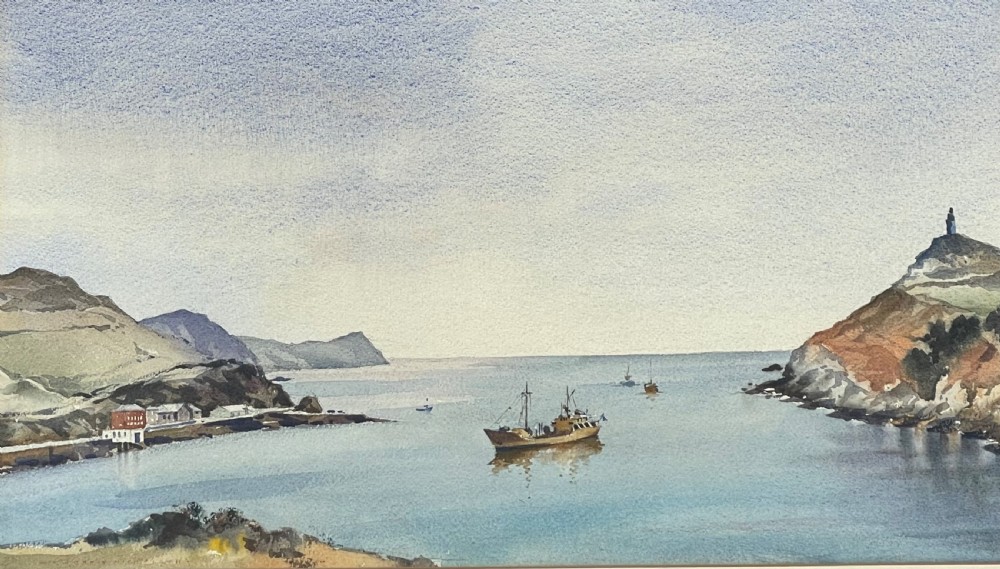 John Hobson Nicholson Watercolour, Port Erin, Isle of Man