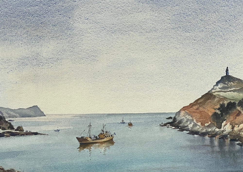 John Hobson Nicholson Watercolour, Port Erin, Isle of Man View II