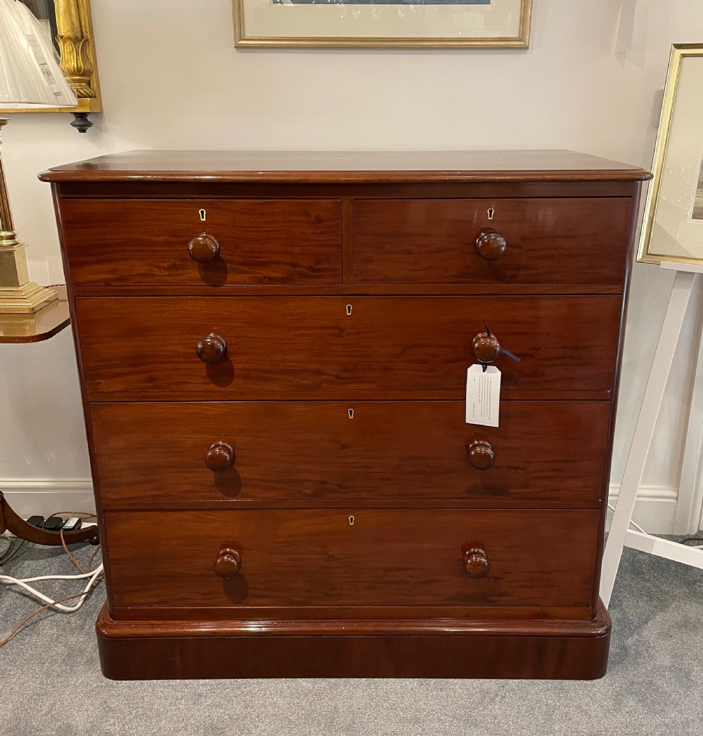 Victorian Mahogany Chest of Drawers by Heals & Sons View II