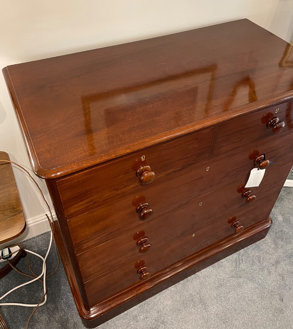 Victorian Mahogany Chest of Drawers by Heals & Sons View III