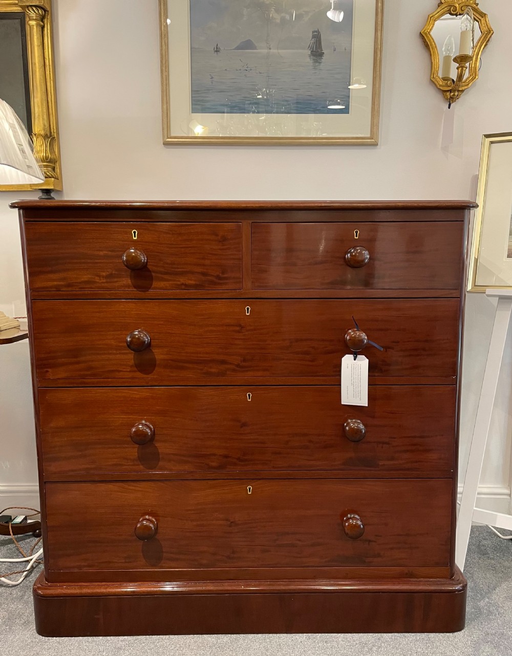 Victorian Mahogany Chest of Drawers by Heals & Sons View VI