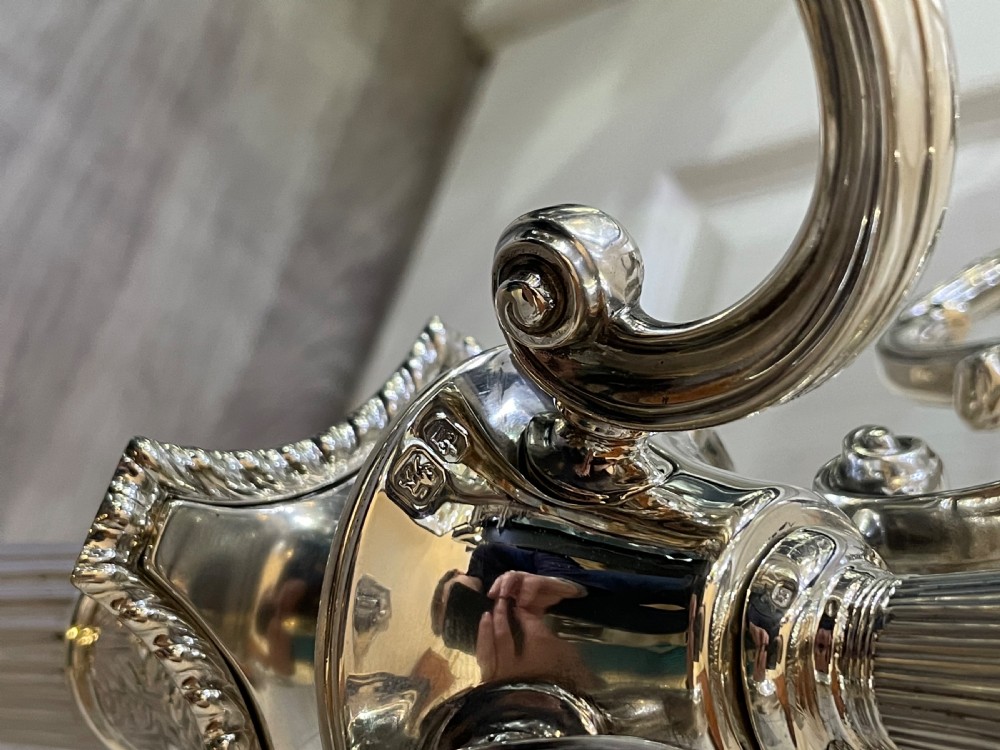 Impressive Victorian Solid Silver Five Light Candelabra Candelabrum, 1895 View III
