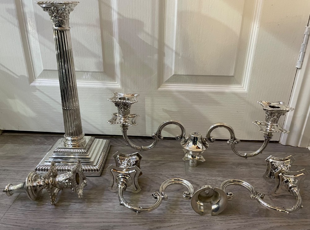 Impressive Victorian Solid Silver Five Light Candelabra Candelabrum, 1895 View V