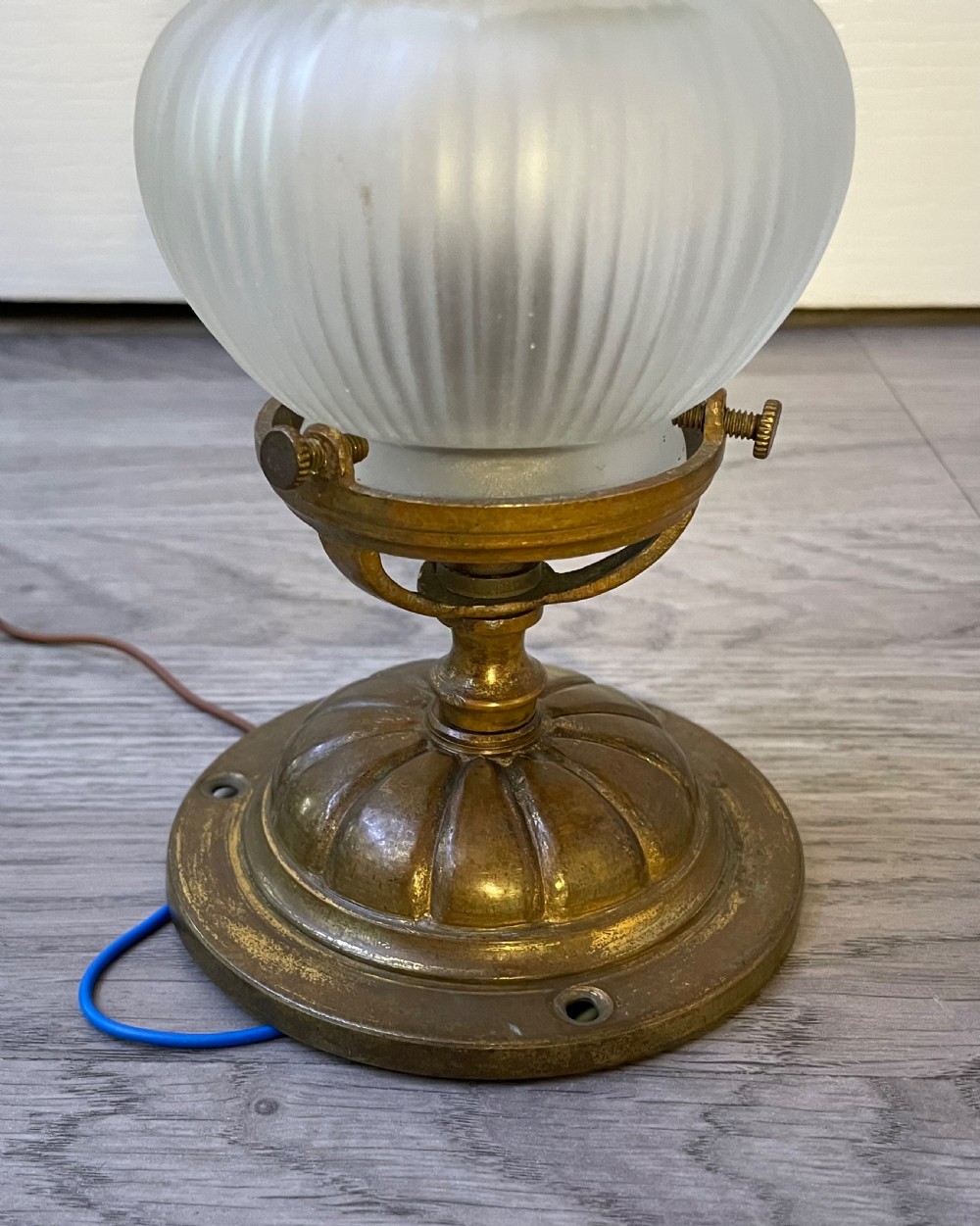 Small Edwardian Brass Hall Porch Light View IV