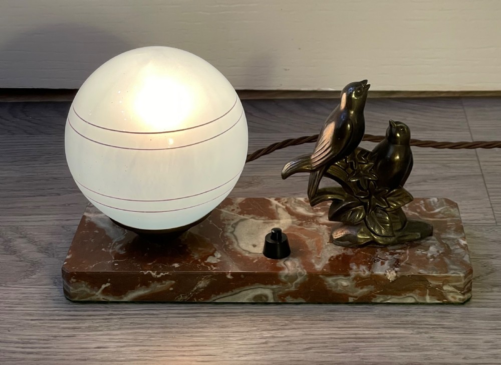 French Art Deco & Spelter Mood Lamp View V