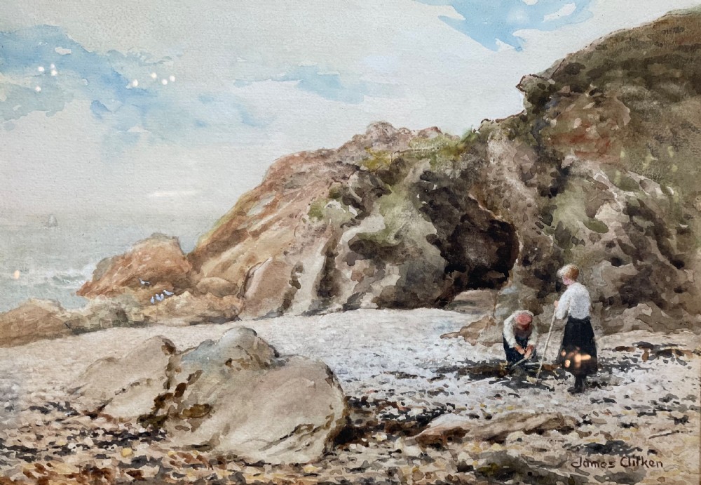 James Aitken Watercolour, Port St Mary, Isle of Man  View VII