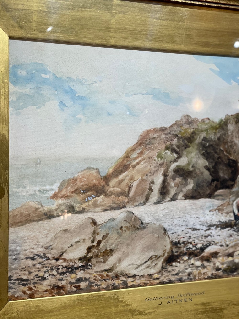 James Aitken Watercolour, Port St Mary, Isle of Man  View VIII
