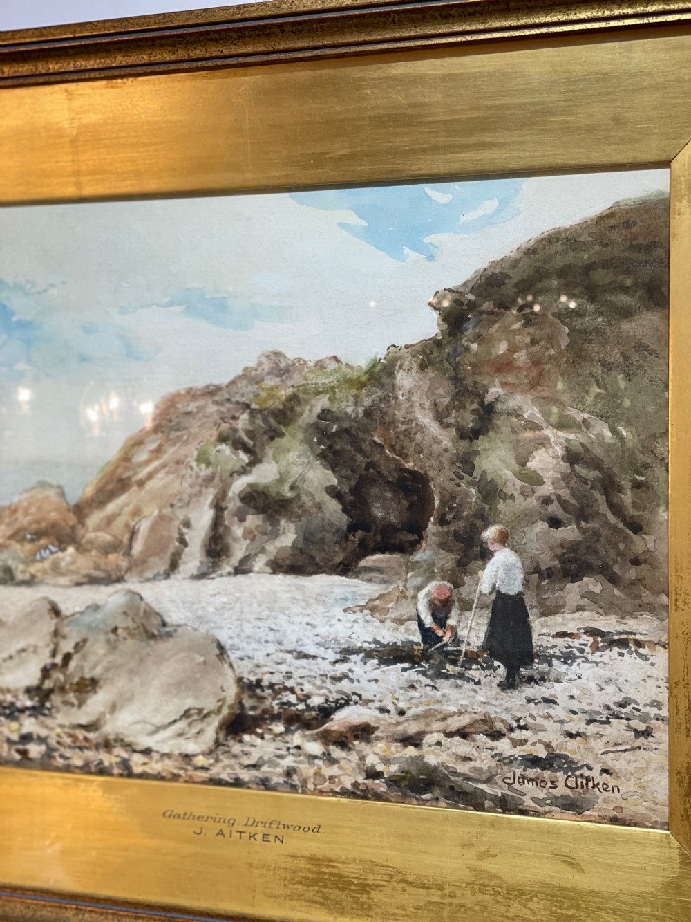 James Aitken Watercolour, Port St Mary, Isle of Man  View IX