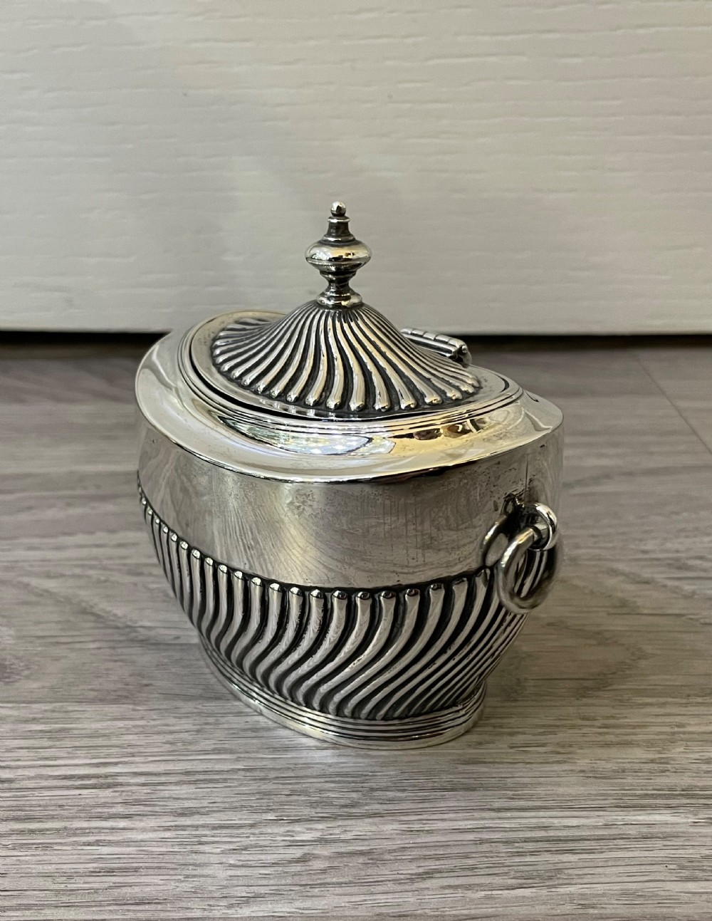 Edwardian Solid Silver Tea Caddy by Carrington View II