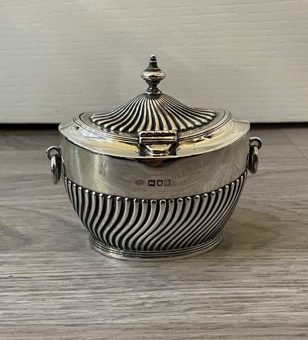 Edwardian Solid Silver Tea Caddy by Carrington View III