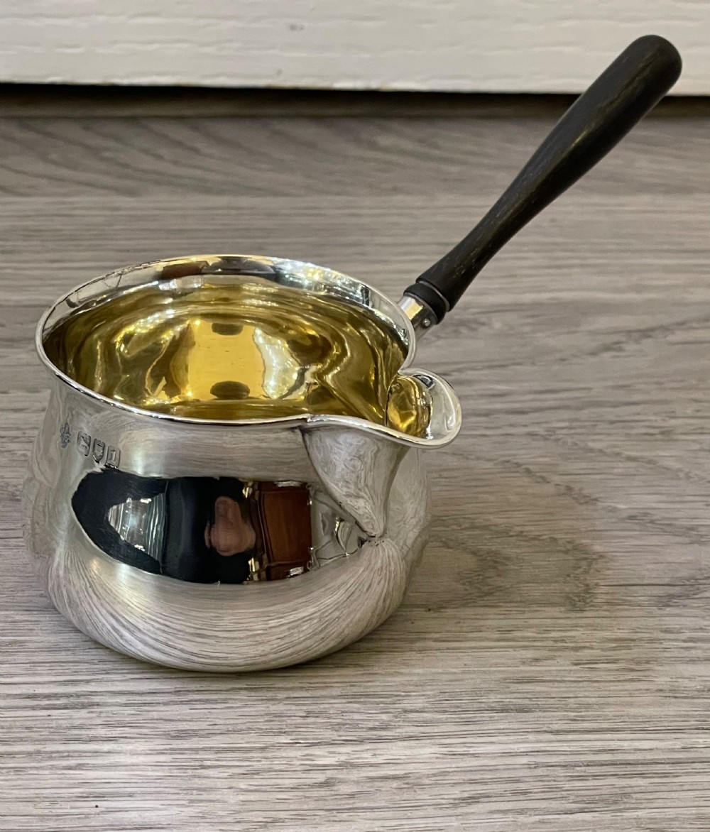 Edwardian Solid Silver Brandy Warming Pan View II