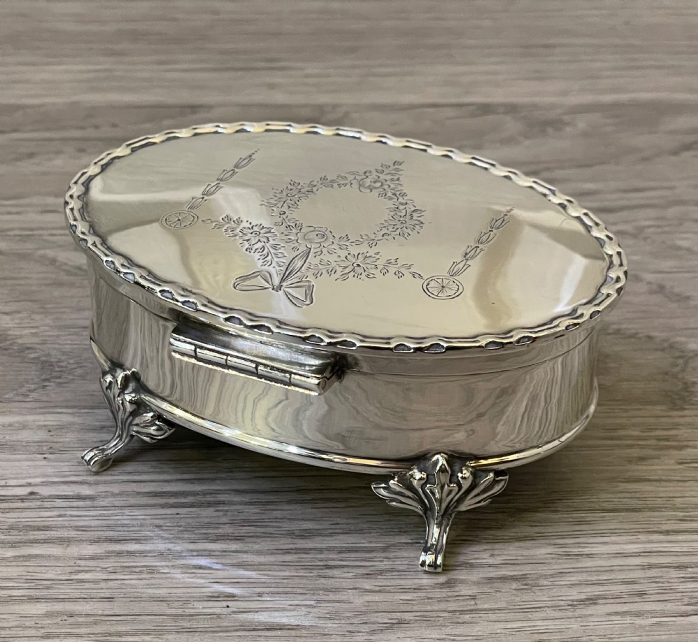 Quality George V Silver Jewellery Box By Synyer & Beddoes  View III