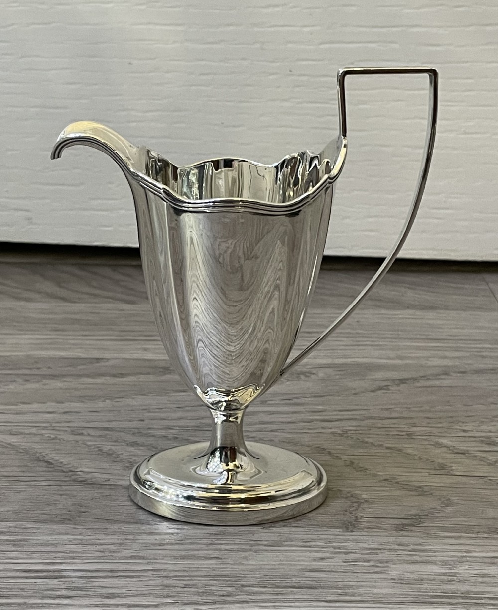Attractive Edwardian Solid Silver Cream Jug View II
