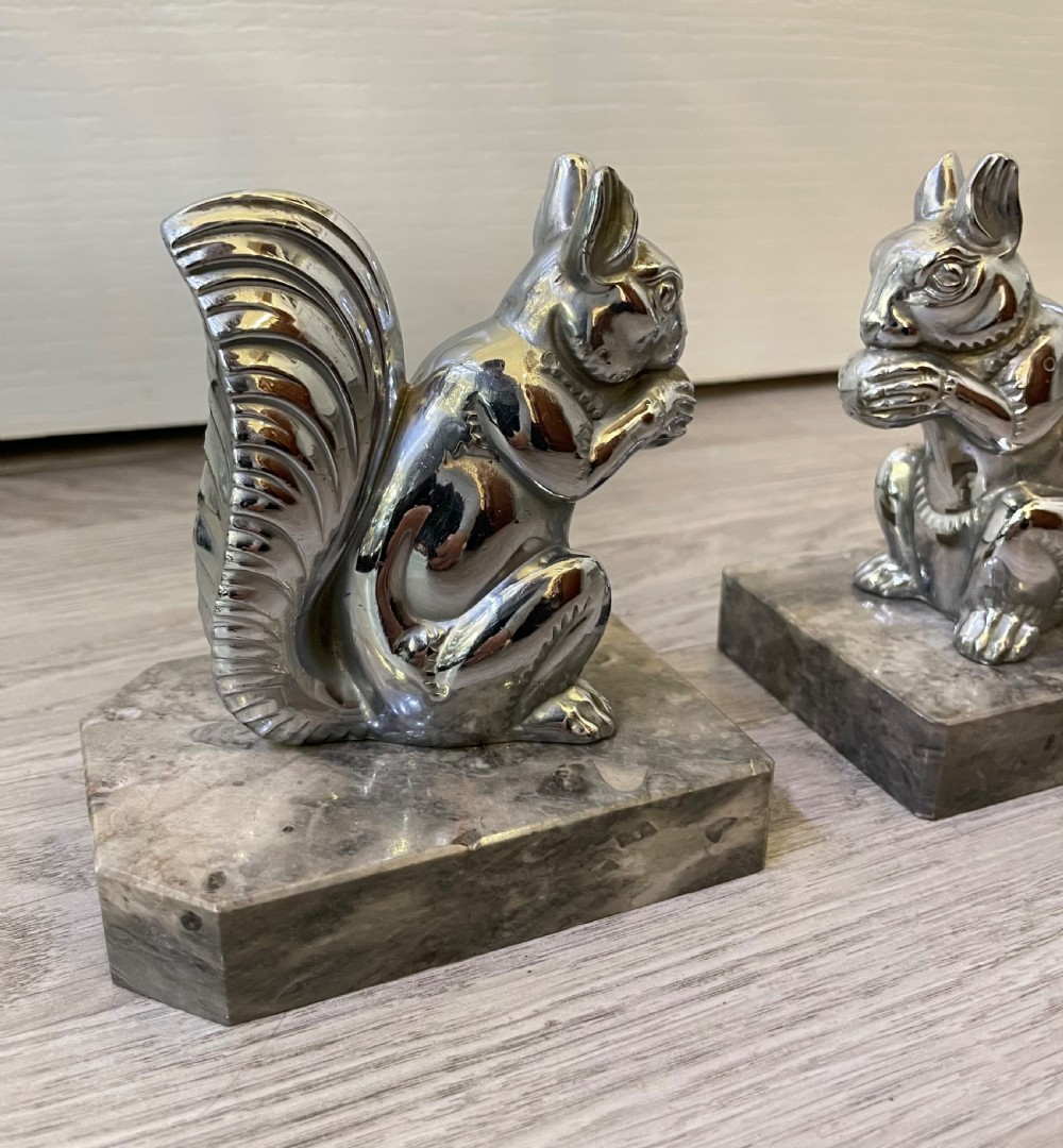 Pair of Art Deco Squirrel Book Ends  View II