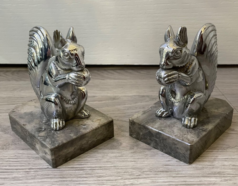Pair of Art Deco Squirrel Book Ends  View IV