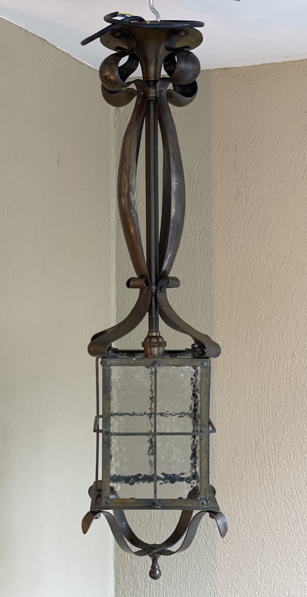 Impressive Arts & Crafts Brass Lantern Light