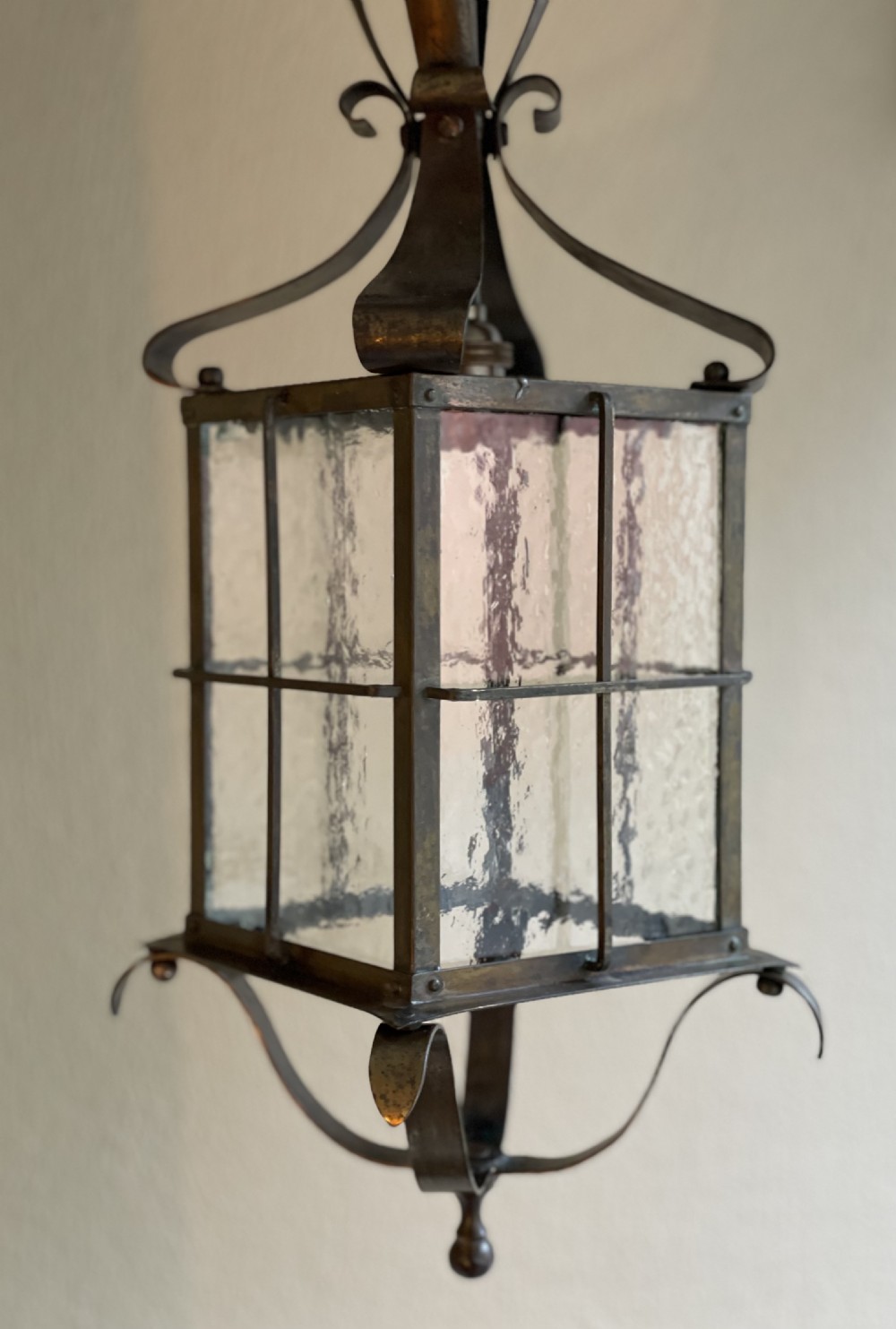 Impressive Arts & Crafts Brass Lantern Light View VI