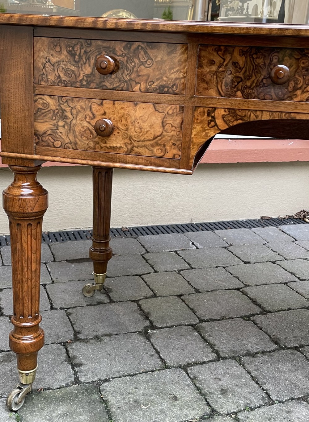 Quality Victorian Burr Walnut Dressing Table by Holland & Sons View VIII