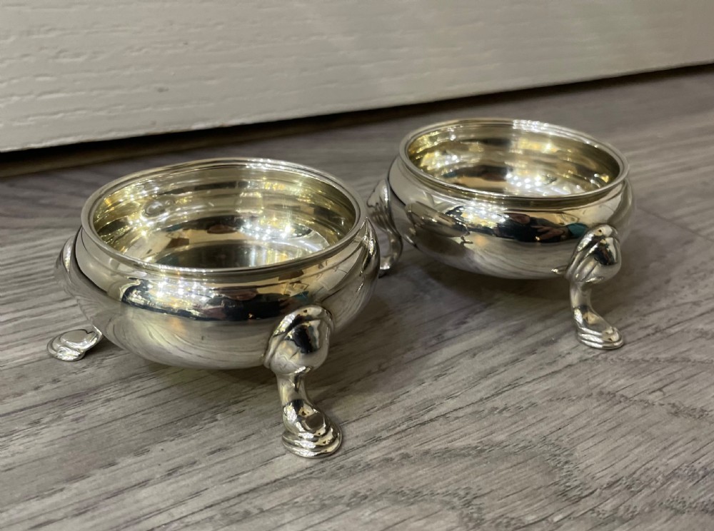 Pair George III Solid Silver Salts View III