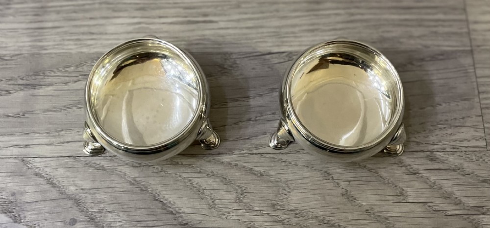 Pair George III Solid Silver Salts View V