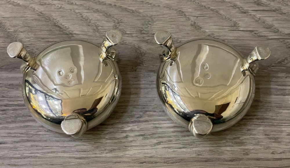 Pair George III Solid Silver Salts View VII