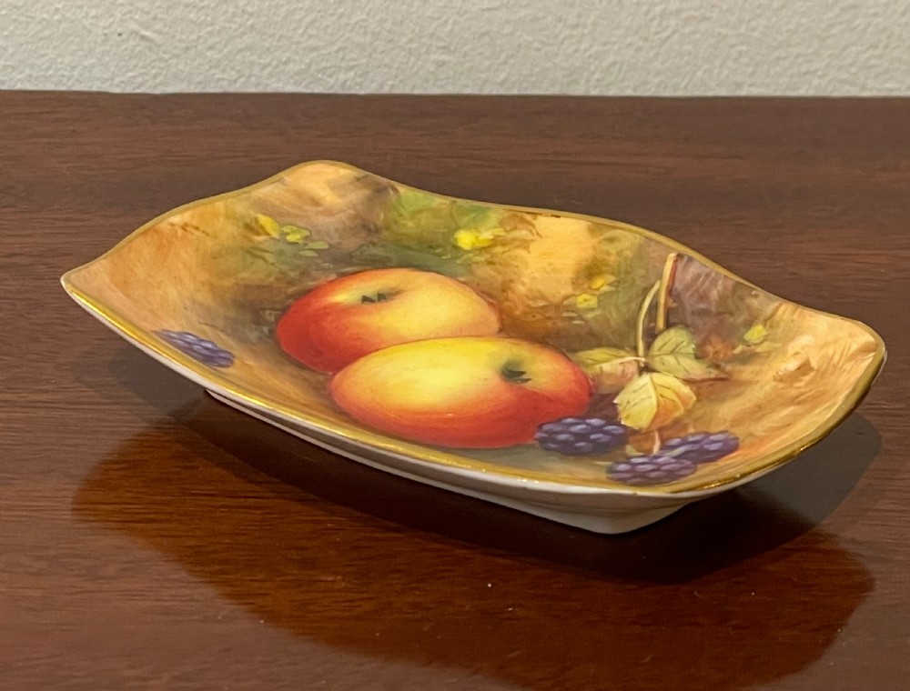 Royal Worcester Hand Painted Dish, by A Schuck View III