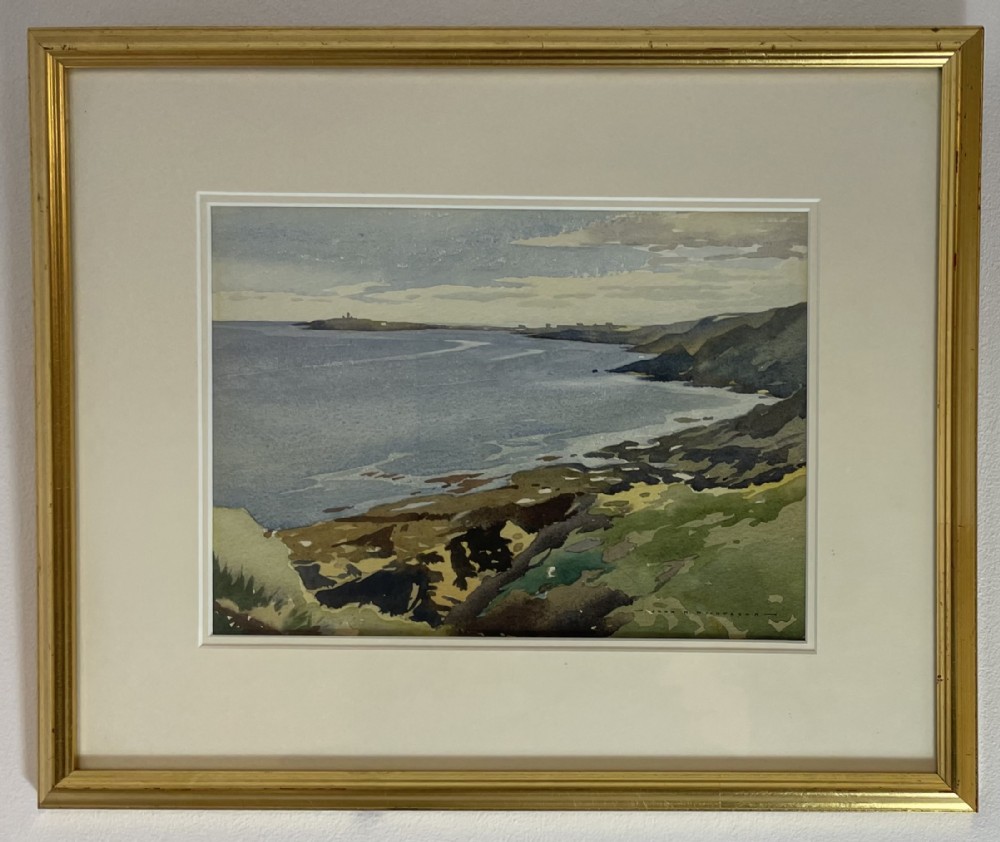 John Hobson Nicholson Watercolour, Langness Isle of Man 