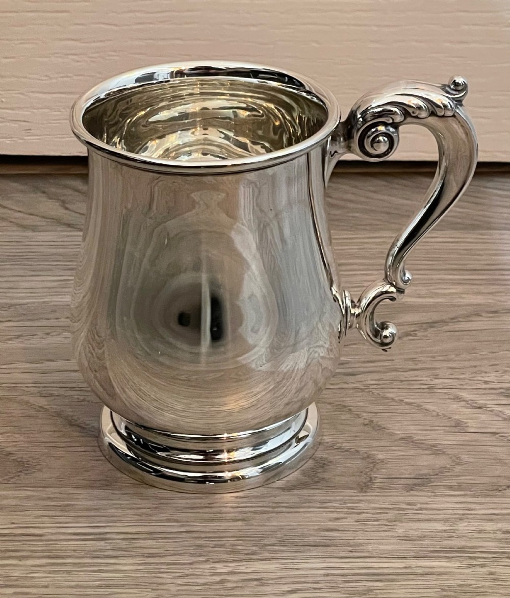 George V Solid Silver Pint Tankard View II