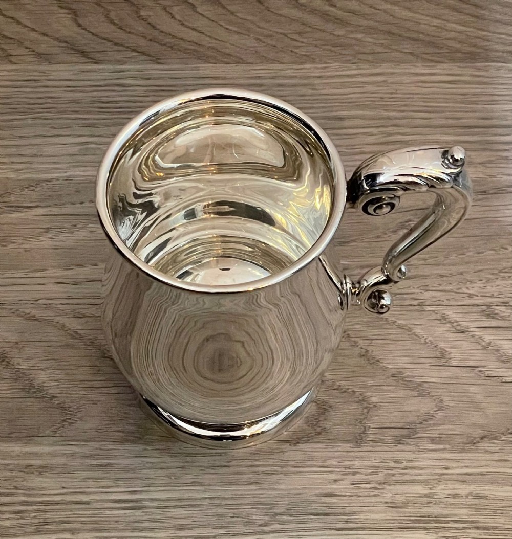 George V Solid Silver Pint Tankard View III