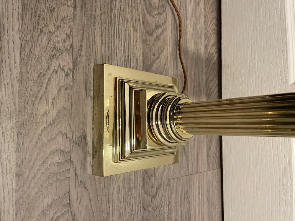 Victorian Brass Corinthian Table Lamp View III