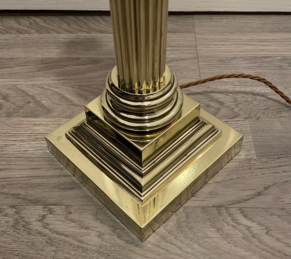 Victorian Brass Corinthian Table Lamp View VII